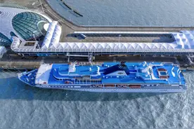 上海母港国际邮轮航线重启，国民邮轮“蓝梦之星”开启试航图片