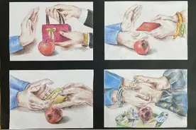 清风拂童心 小手画廉洁图片