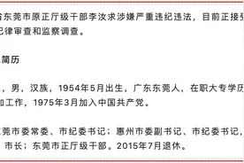 退休近8年，广东省东莞市原正厅级干部李汝求被查图片