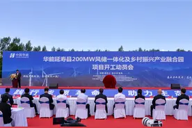华能延寿县200MW风储一体化项目正式开工图片