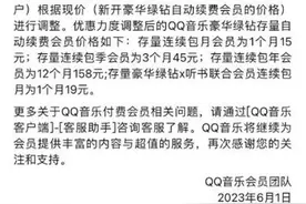 QQ音乐豪华绿钻续费价格上调！连续包月涨至15元，网友：我选择看广告免费听歌图片