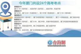 厦门2.2万名考生今日奔赴高考考场图片