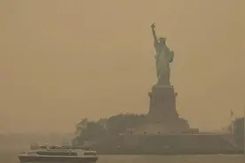 橙色的天！纽约空气质量全球倒数第一图片