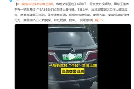 商务车挂“牛B”车牌上路：或面临15日以内拘留，并处罚款、扣车图片
