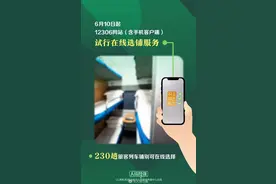 周知！12306买卧铺票可以在线选铺了图片