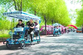 哈尔滨太阳岛西区湿地观光骑行游览项目启动图片