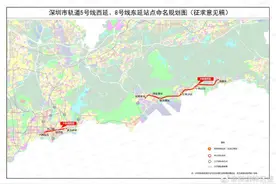 深圳轨道5号线8号线延长段站名公示图片