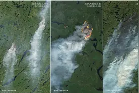 从卫星看北半球野火肆虐，极端天气引人忧图片