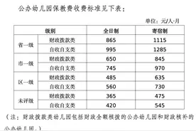 广州公办幼儿园保教费或将调整，个别类型的幼儿园收费或不变图片