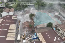 “高铁进城”核心位置，广湛高铁佛山站场最大地块开拆图片