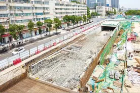 西安幸福林带万寿路下穿道路第一阶段施工进入冲刺阶段图片