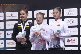 体操亚锦赛，兰星宇、邱祺缘摘金图片