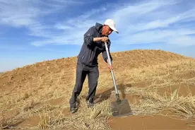 土办法配新科技：一名宁夏治沙人的“绿色实践”图片