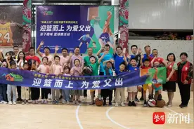 迎“篮”而上 为爱“父”出 上坊社区开展父亲节趣味亲子篮球赛图片