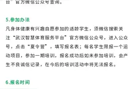 武汉中小学生免费夏令营来了图片