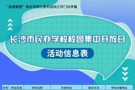集中开放日来了！长沙民办学校向你发出邀约图片