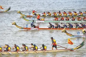 潭江河上龙舟奋楫争先夺锦标图片