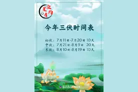 40天！三伏时间表来了图片