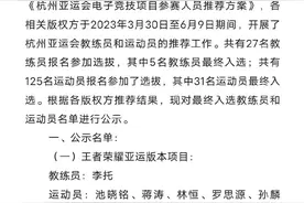 六大电竞国家队名单公示，首次出征亚运会正赛，网友热议“明星选手落选”图片