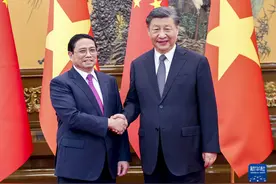 习近平会见越南总理范明政图片