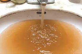 上海一小区入住八年后发现生活用水接入消防管道，回流出浑浊液体，供水部门：将重铺管道图片