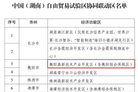 重磅！衡阳高新区获批中国（湖南）自由贸易试验区协同联动区图片
