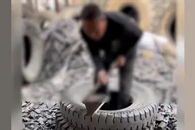 新华视点｜钢丝断了的旧胎照样用，没有质检流入市场——山西汾阳小作坊翻新轮胎调查图片