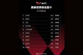 王楚钦超越樊振东！首登男单世界第一图片