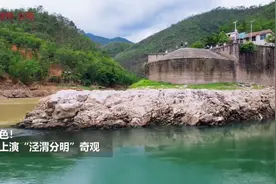 一江两色！澜沧江上演“泾渭分明”奇观图片