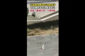 小浪底水库进行汛前排沙，河水裹挟着泥沙喷涌而出，犹如“黄河巨龙”气势如虹！图片