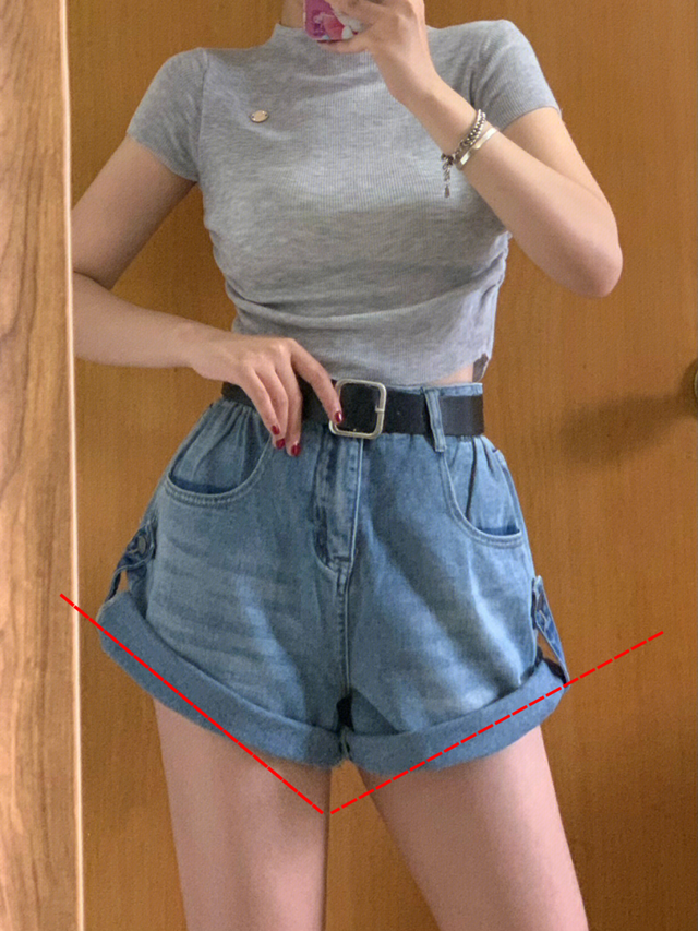 粗腿女孩の报恩短裤!显腿细!显腿直!