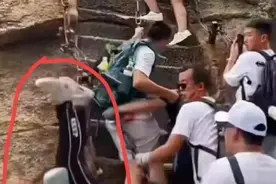 一游客爬华山云梯头朝下摔落，景区回应图片