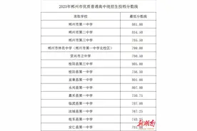 权威发布丨郴州公布优质普通高中统招生投档分数线图片