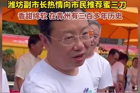 潍坊副市长热情向市民推荐蜜三刀，香甜绵软，在青州有308多年历史图片