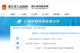 售卖假“CHANEL”耳环，浙江临海市一化妆品店被罚1万2图片