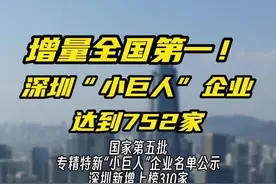增量全国第一！ 深圳“小巨人”企业达到752家图片