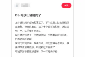 暑假每天两三万游客，1000多头骆驼累坏了？敦煌景区回应暂停骑骆驼图片