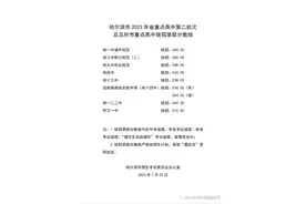 哈市省重点高中第二批次及五所市重点高中统招录取分数线公布图片