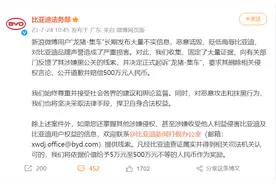 起诉要求赔偿500万元！比亚迪法务部官博发布首条内容！“营销号”的好日子到头了？图片