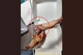 吃到夹生鸡腿肉，只给退款并赔50元？塔斯汀：肉发红是正常现象图片