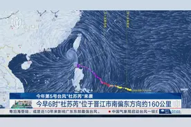 今年第5号台风“杜苏芮”来袭 今早6时“杜苏芮”位于晋江市南偏东方向约160公里视频封面
