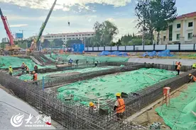 青岛地铁8号线支线胶州三里河段工程建设稳步推进中图片