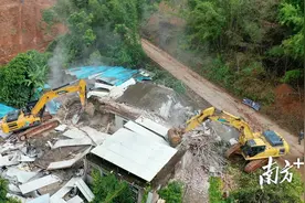 保障梅州综保区建设施工！梅县畲江对征拆遗留问题户实施依法强制拆除图片