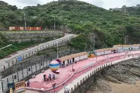 全力防御“卡努” 温岭石塘金沙滩景区全面加固升级图片