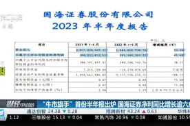 “牛市旗手”首份半年报出炉 国海证券净利同比增长逾六成视频封面