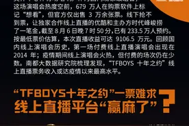 “TFBOYS十年之约”一票难求，线上直播平台赢麻了？图片