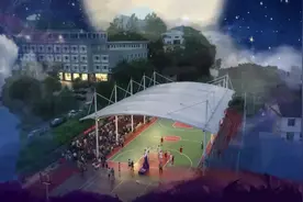 邂逅古村夏夜|村口老樟树下搭起了新舞台图片