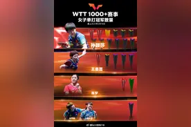 孙颖莎王楚钦领跑WTT1000+冠军榜图片