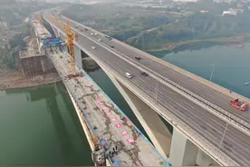 重庆轨道交通15号线二期廖家溪轨道专用桥合龙图片