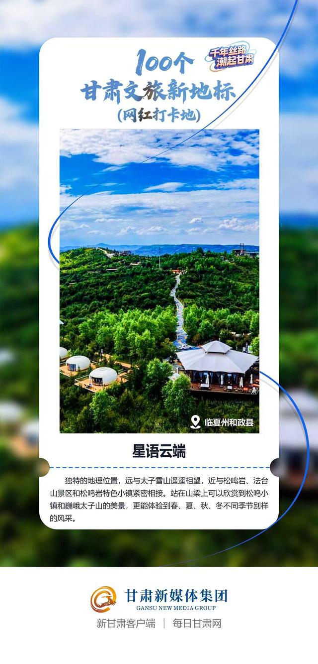 【微海报】100个甘肃文旅新地标(网红打卡地)——沿黄四市(州)